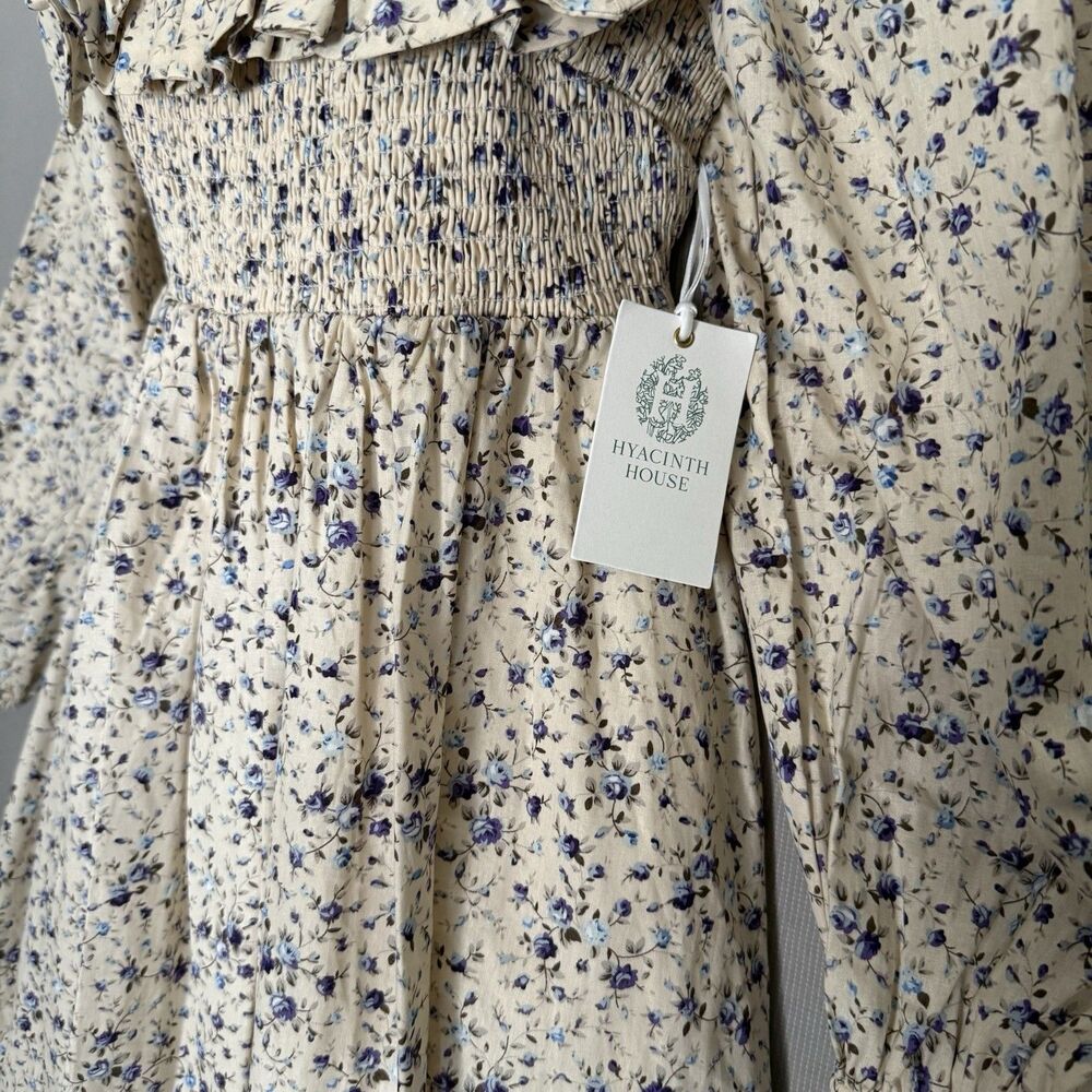 Tuckernuck Hyacinth House Floral Mini Dress Extra Small Womens Cottagecore New - Picture 9 of 11